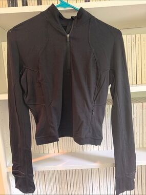 lululemon athletica Black Performance Half-Zip Top